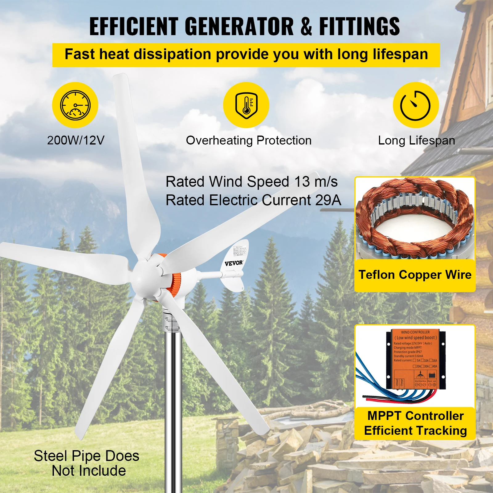 소형 풍력 발전기 300W 400W 500W MPPT/ - Renewable Energy Use 리뷰 및 가격