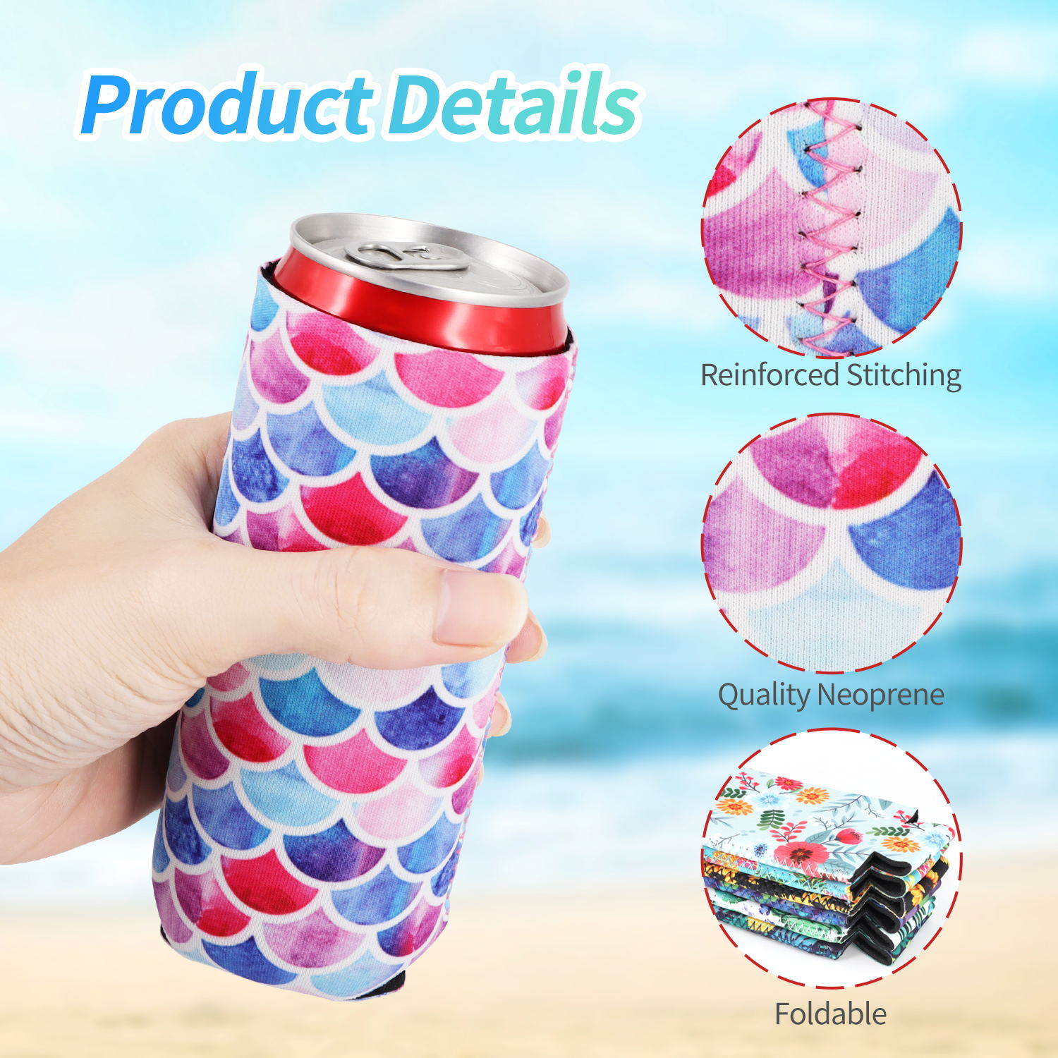 2Pcs 슬림 캔 슬리브, 재사용 가능한 네오프렌 병  - Renewable Energy Resources 리뷰 및 가격