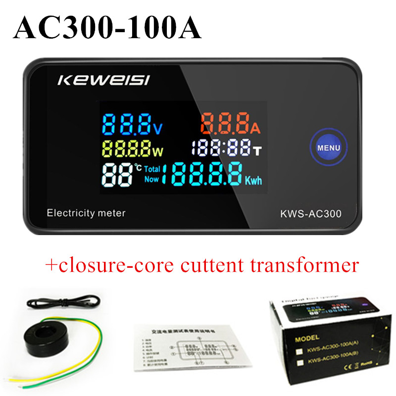 리셋 기능이 있는 디지털 전력계, AC 전류계, KWS - Renewable Energy Demonstration Kit 리뷰 및 가격